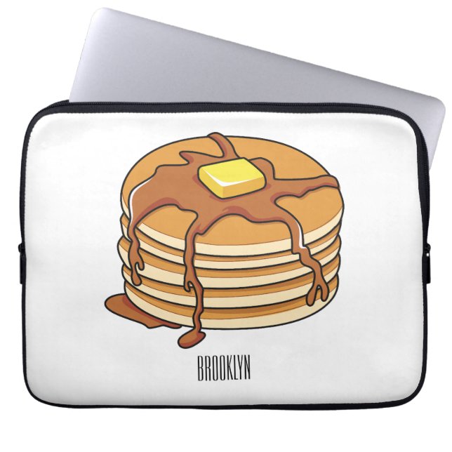 Voorbeeld van de cartoon van Pancake Laptop Sleeve (Voorkant)
