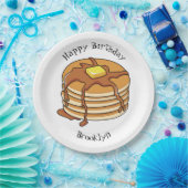 Voorbeeld van de cartoon van Pancake Papieren Bordje (Feest)