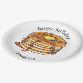 Voorbeeld van de cartoon van Pancake Papieren Bordje (Gekanteld)