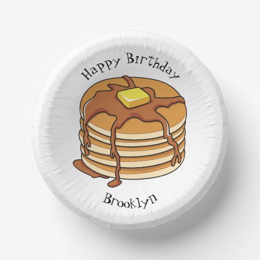 Voorbeeld van de cartoon van Pancake Papieren Kommen (Voorkant)