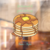 Voorbeeld van de cartoon van Pancake Raamsticker (Vel 2)