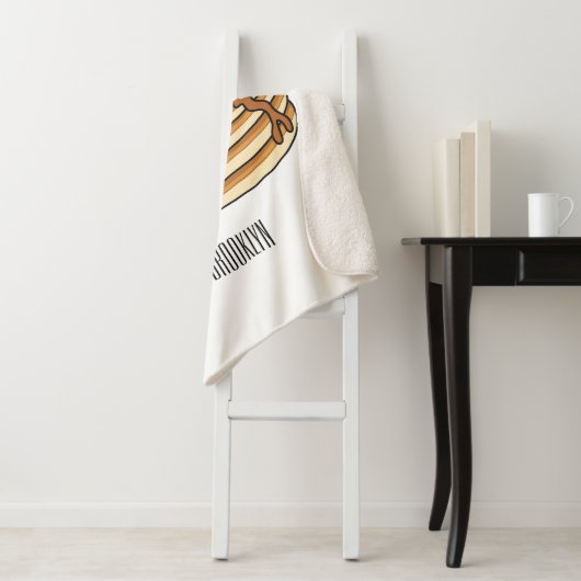 Voorbeeld van de cartoon van Pancake Sherpa Deken (In situ)