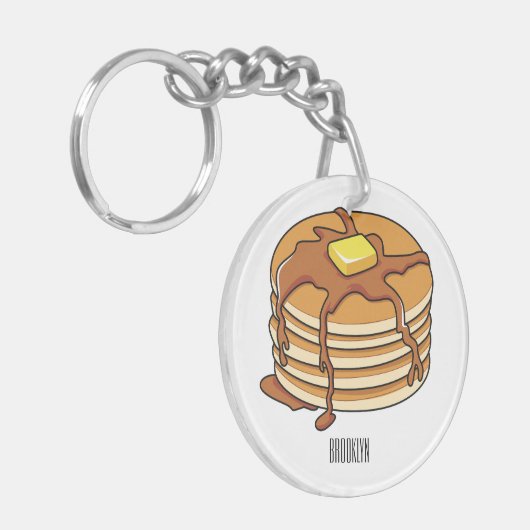 Voorbeeld van de cartoon van Pancake Sleutelhanger (Voorkant Links)