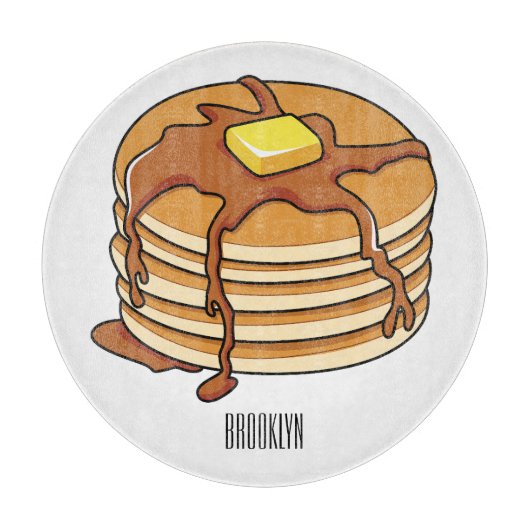 Voorbeeld van de cartoon van Pancake Snijplank (Voorkant)