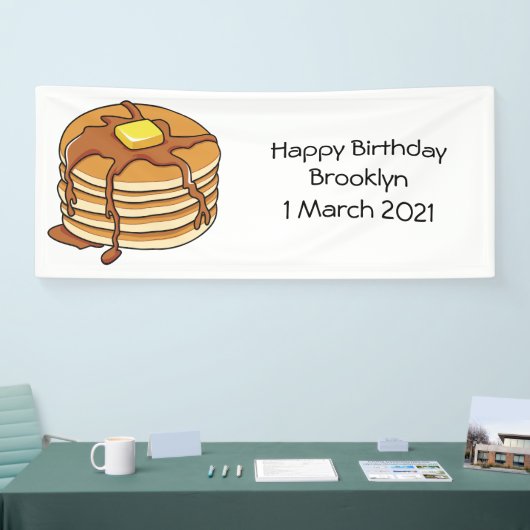 Voorbeeld van de cartoon van Pancake Spandoek (Beurs)