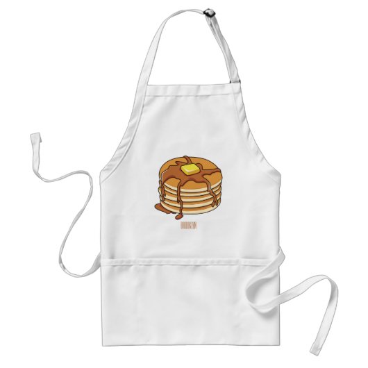 Voorbeeld van de cartoon van Pancake Standaard Schort (Voorkant)