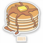 Voorbeeld van de cartoon van Pancake Sticker (Voorkant)