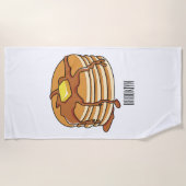 Voorbeeld van de cartoon van Pancake Strandlaken (Voorkant)