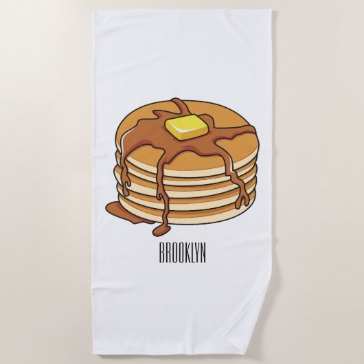 Voorbeeld van de cartoon van Pancake Strandlaken (Voorkant)