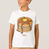 Voorbeeld van de cartoon van Pancake T-shirt (Voorkant)