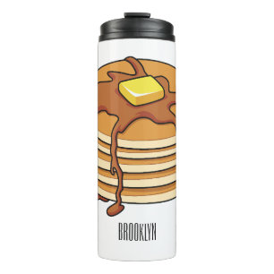 Voorbeeld van de cartoon van Pancake Thermosbeker