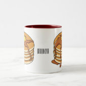 Voorbeeld van de cartoon van Pancake Tweekleurige Koffiemok (Center)