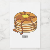 Voorbeeld van de cartoon van Pancake Voedselcontainer Etiket (Enkel label)