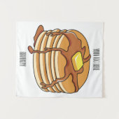 Voorbeeld van de cartoon van Pancake Wandkleed (Voorkant (horizontaal))