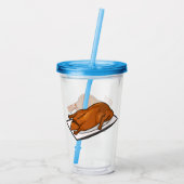 Voorbeeld van de cartoon van pekeleenden acryl drinkbeker (Achterkant)