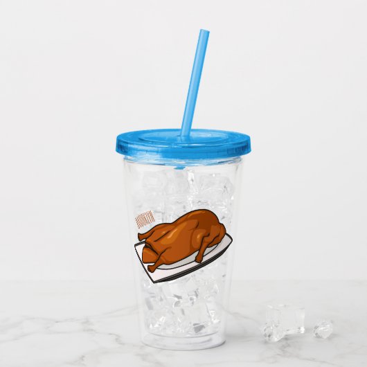 Voorbeeld van de cartoon van pekeleenden acryl drinkbeker (Achterkant ijs)