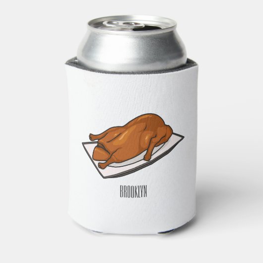 Voorbeeld van de cartoon van pekeleenden blikjeskoeler (Blikje Achterkant)