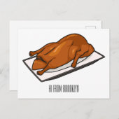 Voorbeeld van de cartoon van pekeleenden briefkaart (Voorkant / Achterkant)