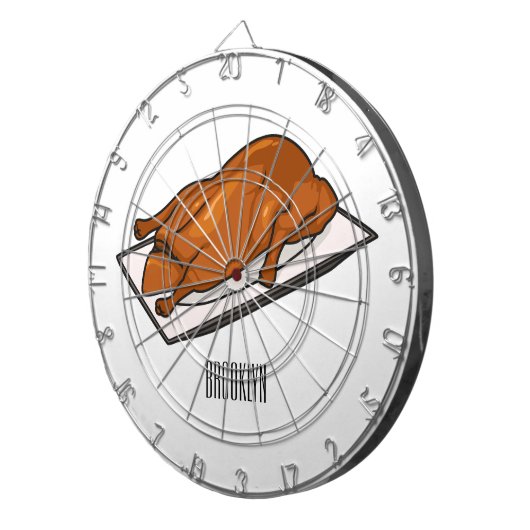 Voorbeeld van de cartoon van pekeleenden dartbord (Voorkant Rechts)