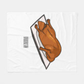 Voorbeeld van de cartoon van pekeleenden fleece deken (Voorkant (Horizontaal))
