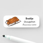 Voorbeeld van de cartoon van pekeleenden naamplaatje (In situ)