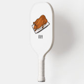 Voorbeeld van de cartoon van pekeleenden pickleball paddle (Links)