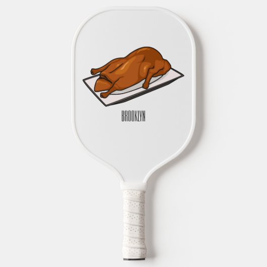 Voorbeeld van de cartoon van pekeleenden pickleball paddle (Voorkant)