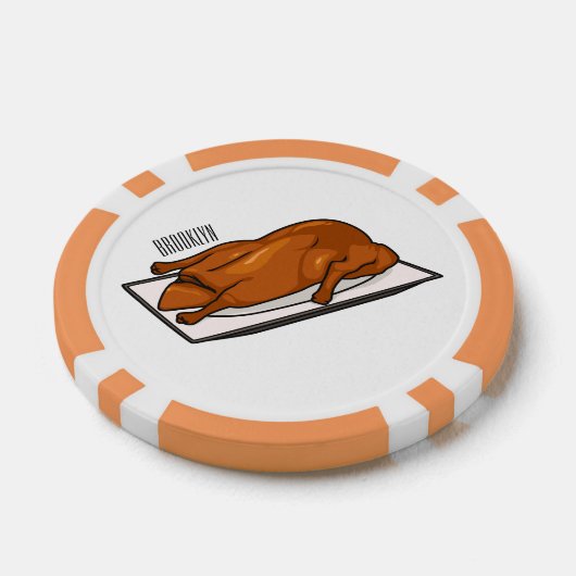 Voorbeeld van de cartoon van pekeleenden poker chips (Enkel)