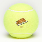 Voorbeeld van de cartoon van pekeleenden tennisballen (Achterkant)