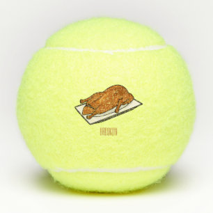 Voorbeeld van de cartoon van pekeleenden tennisballen