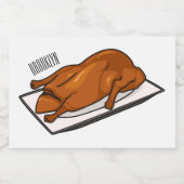 Voorbeeld van de cartoon van pekeleenden voedselcontainer etiket (Enkel label)