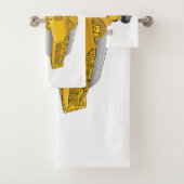 Voorbeeld van de cartoon van wegwalsen bad handdoek (Insitu)