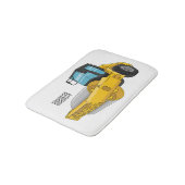 Voorbeeld van de cartoon van wegwalsen badmat (Gekanteld)