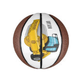 Voorbeeld van de cartoon van wegwalsen basketbal (Verticaal)