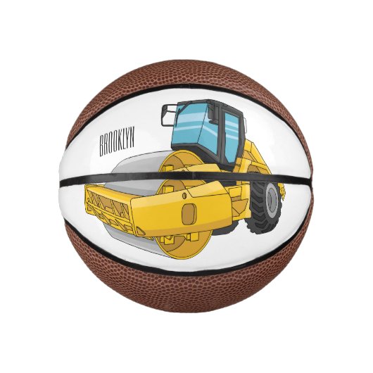 Voorbeeld van de cartoon van wegwalsen basketbal (Voorkant)