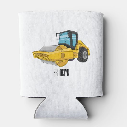 Voorbeeld van de cartoon van wegwalsen blikjeskoeler (Achterkant)