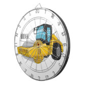 Voorbeeld van de cartoon van wegwalsen dartbord (Voorkant Rechts)