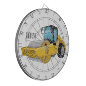 Voorbeeld van de cartoon van wegwalsen dartbord (Voorkant Links)