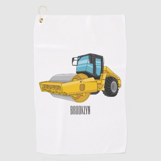 Voorbeeld van de cartoon van wegwalsen golfhanddoek (Voorkant)