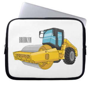 Voorbeeld van de cartoon van wegwalsen laptop sleeve