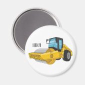 Voorbeeld van de cartoon van wegwalsen magneet (Voorkant / Achterkant)