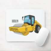 Voorbeeld van de cartoon van wegwalsen muismat (Met muis)