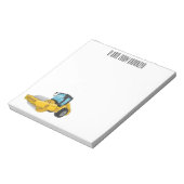 Voorbeeld van de cartoon van wegwalsen notitieblok (Linkerzijde)