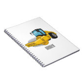 Voorbeeld van de cartoon van wegwalsen notitieboek (Rechterzijde)