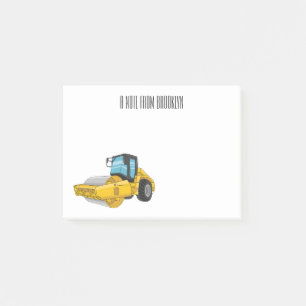 Voorbeeld van de cartoon van wegwalsen post-it® notes