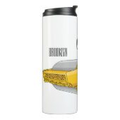 Voorbeeld van de cartoon van wegwalsen thermosbeker (Gedraaid links)