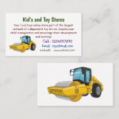 Voorbeeld van de cartoon van wegwalsen visitekaartje (Voorkant / Achterkant)