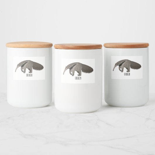 Voorbeeld van de cartoon voedselcontainer etiket (Flessen)