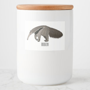 Voorbeeld van de cartoon voedselcontainer etiket