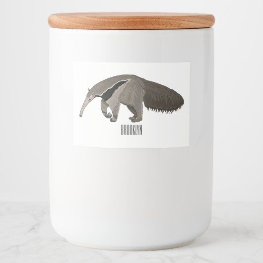 Voorbeeld van de cartoon voedselcontainer etiket (Voorkant)